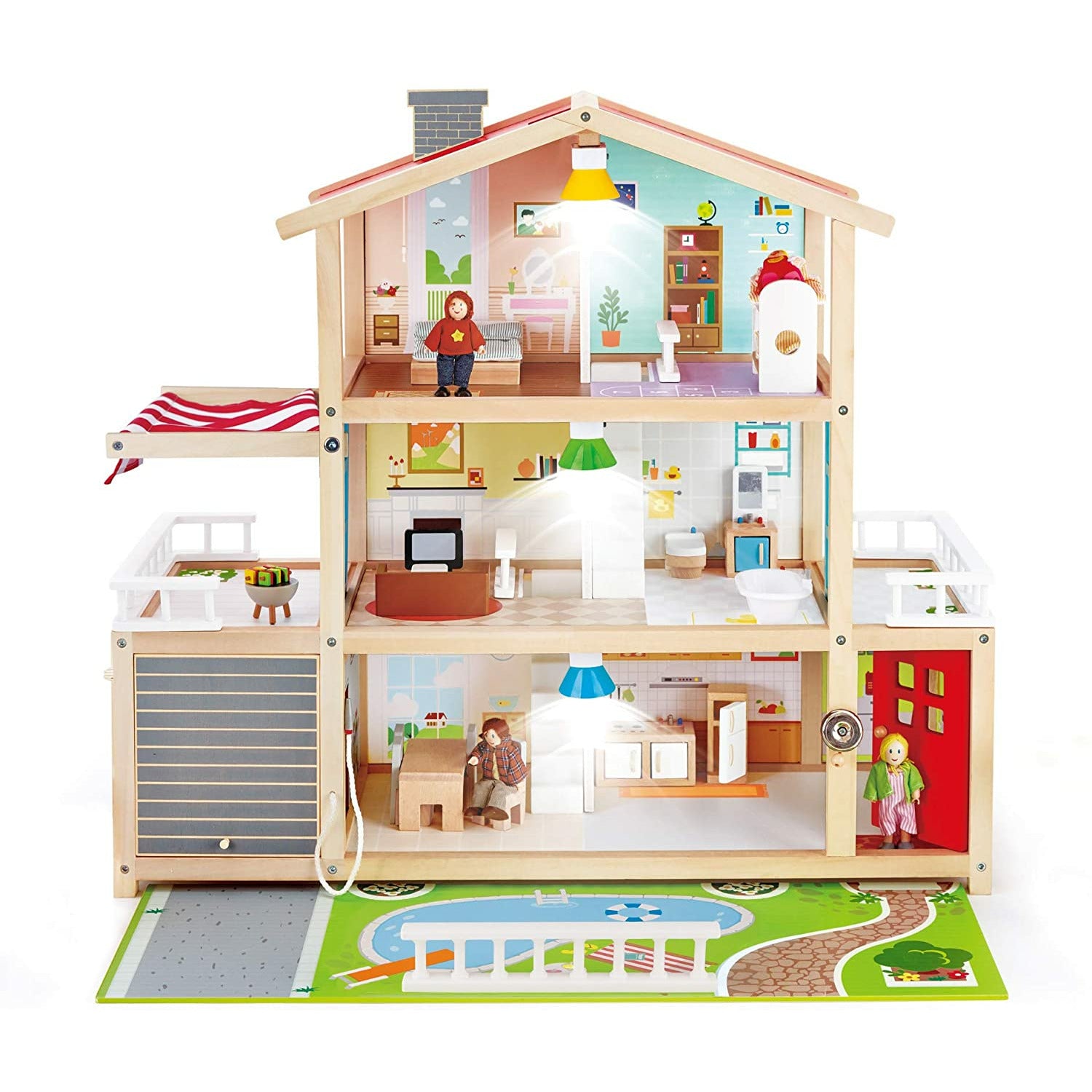 Hape Doll Family Mansion Multicolor Age- 3 Years & Above