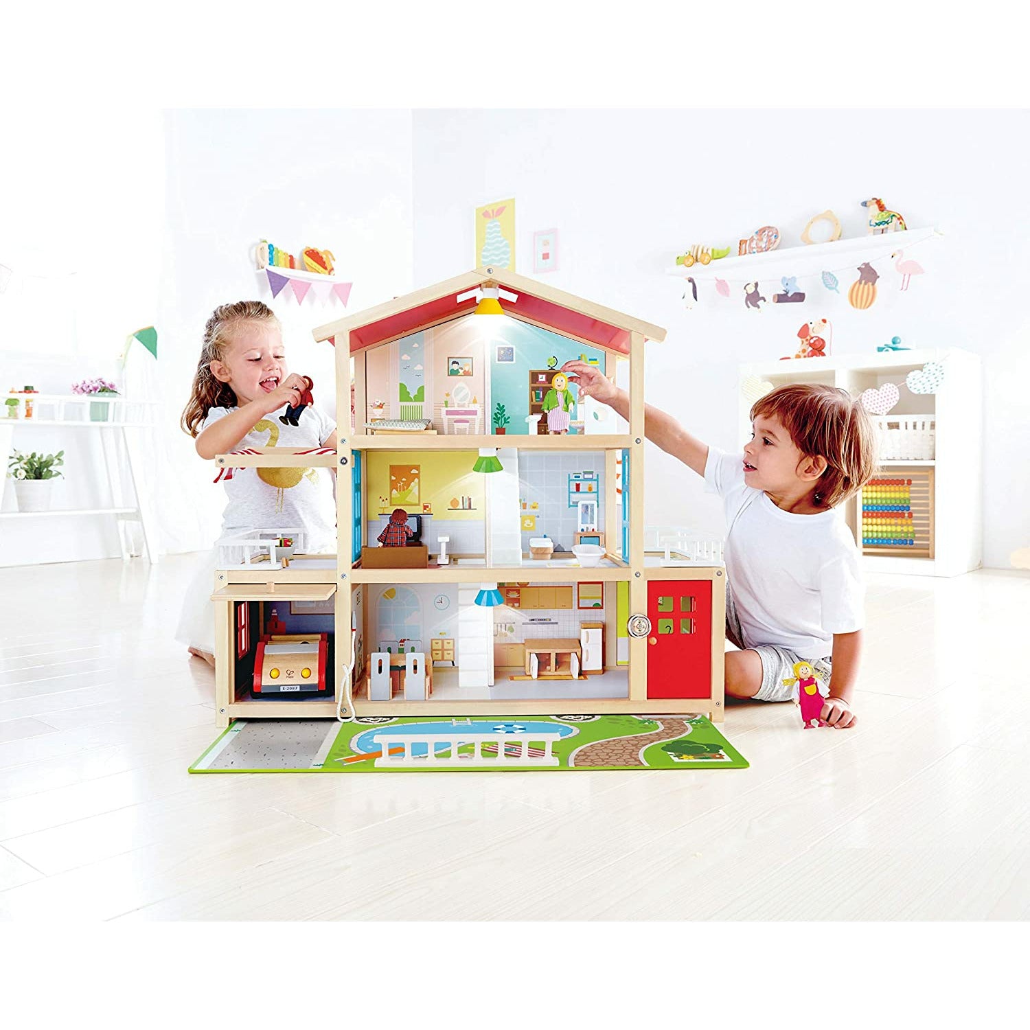 Hape Doll Family Mansion Multicolor Age- 3 Years & Above
