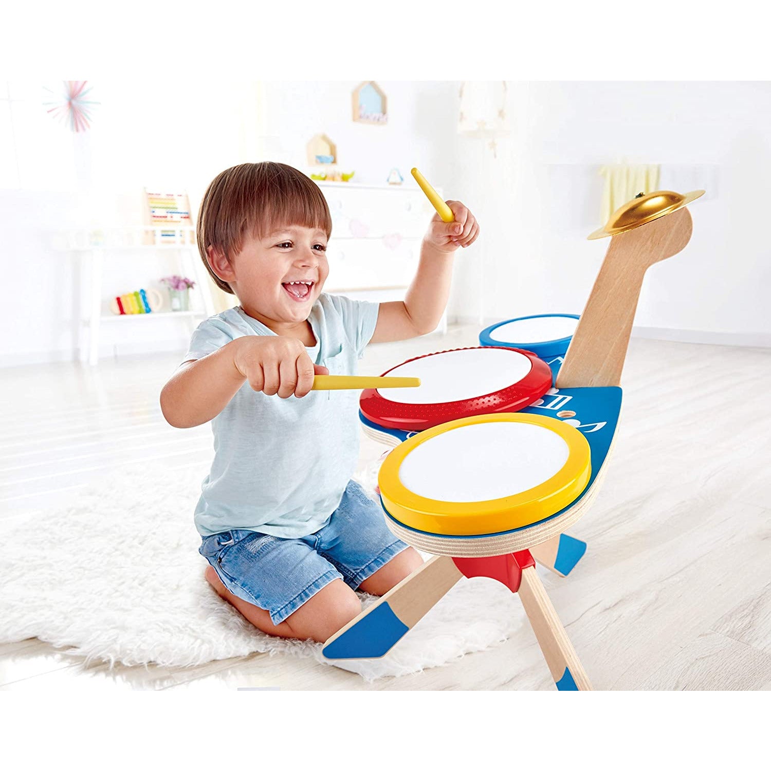 Hape Drum And Cymbal Set Multicolor Age- 3 Years & Above