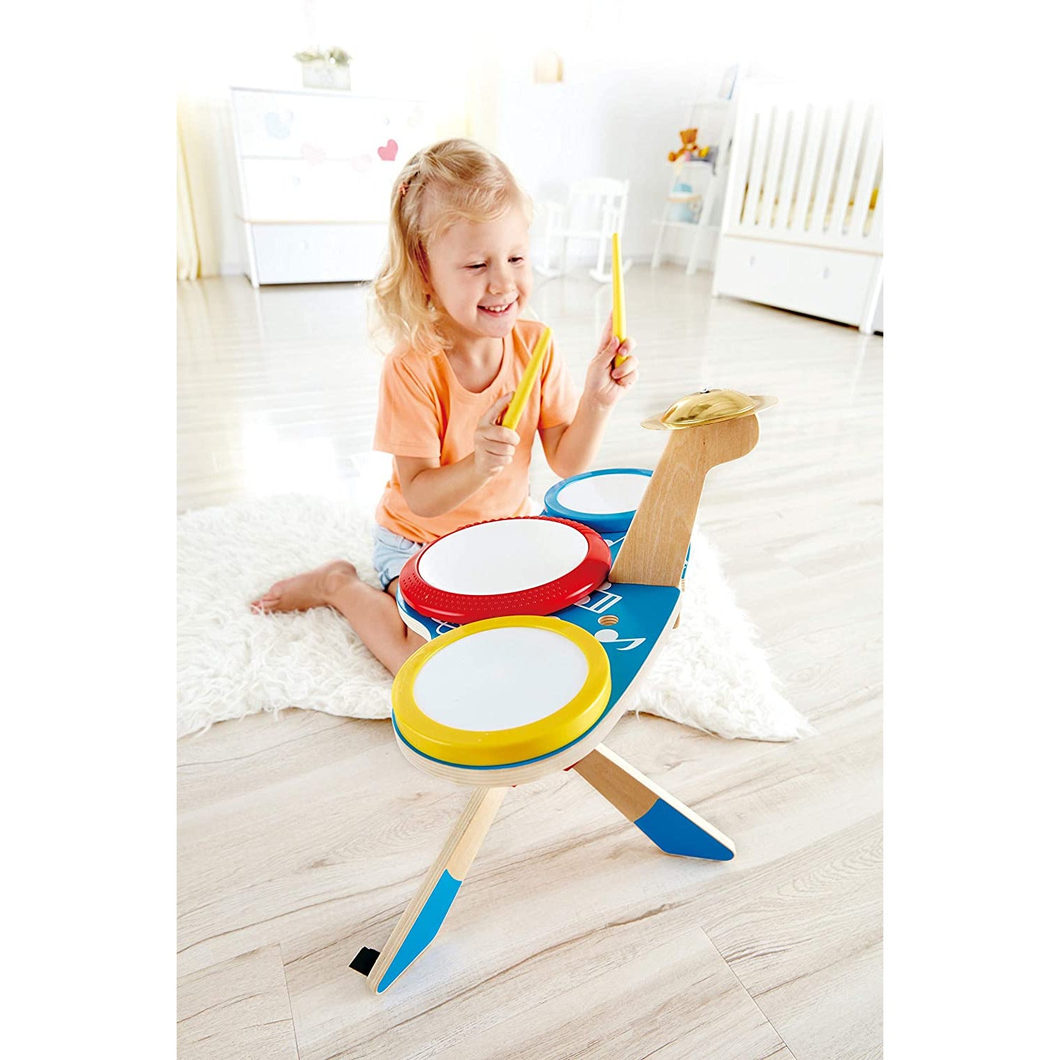 Hape Drum And Cymbal Set Multicolor Age- 3 Years & Above