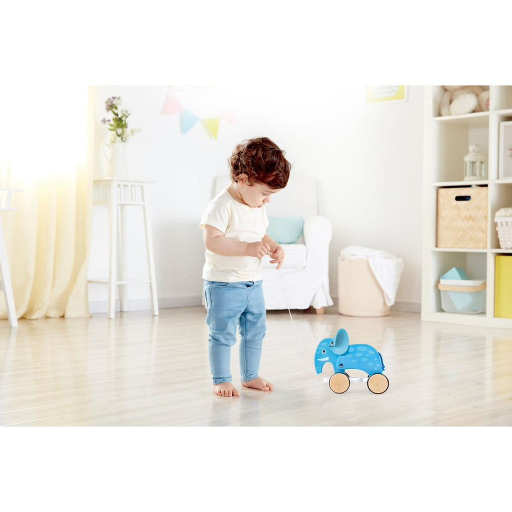 Hape Elephant Pull Along Toy Multicolor Age  12 Months & Above
