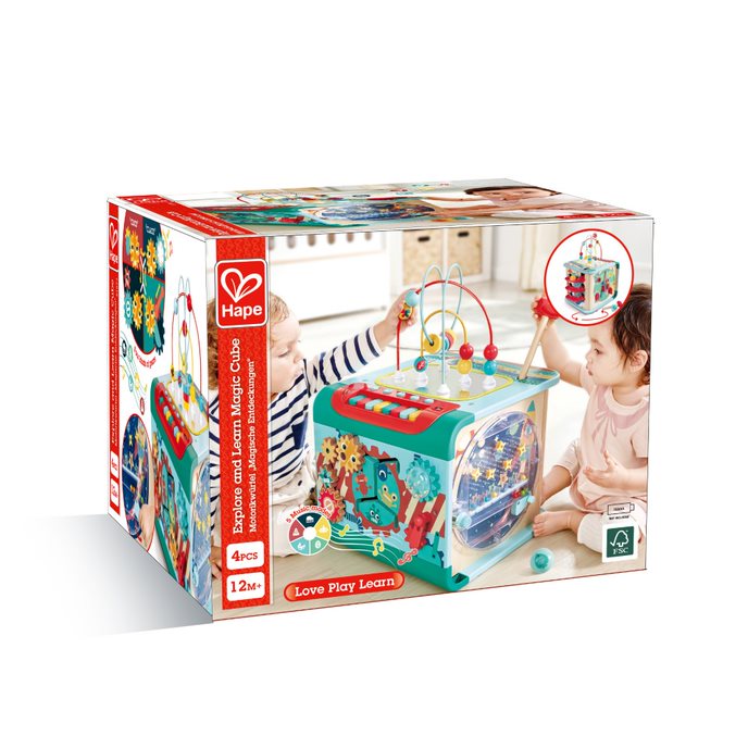 Hape Explore and Learn Magic Cube Multicolor Age  12 Months & Above