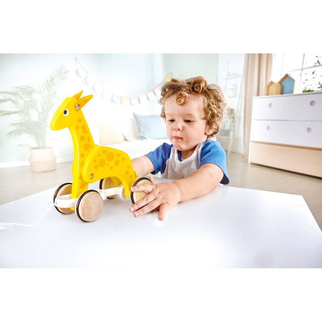 Hape Giraffe Pull Along Toy Multicolor Age  12 Months & Above