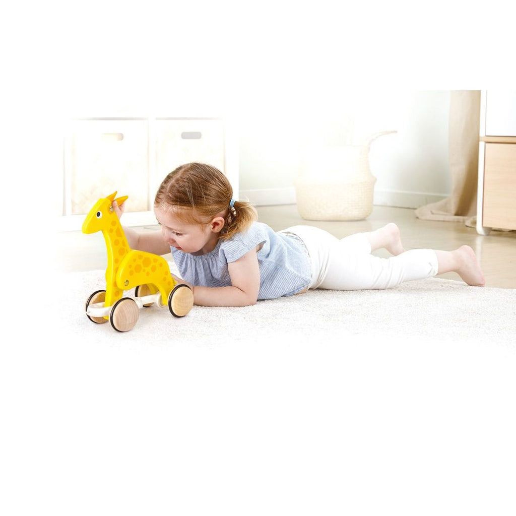 Hape Giraffe Pull Along Toy Multicolor Age  12 Months & Above
