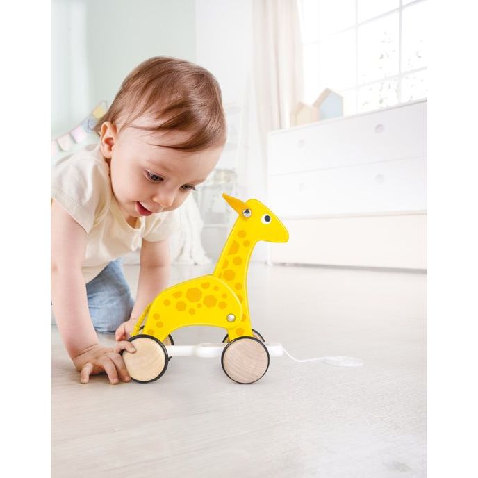 Hape Giraffe Pull Along Toy Multicolor Age  12 Months & Above