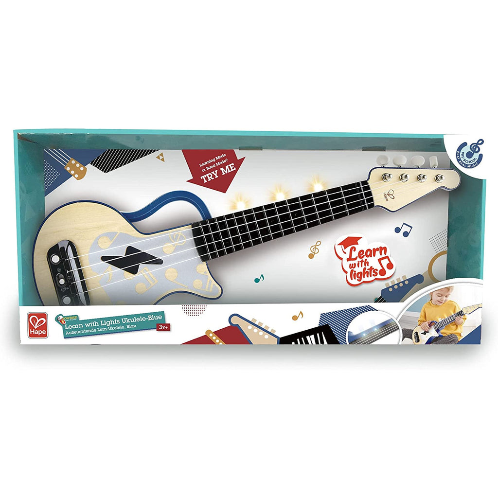 Hape Learn With Lights Ukulele Guitar Blue Age- 3 Years & Above