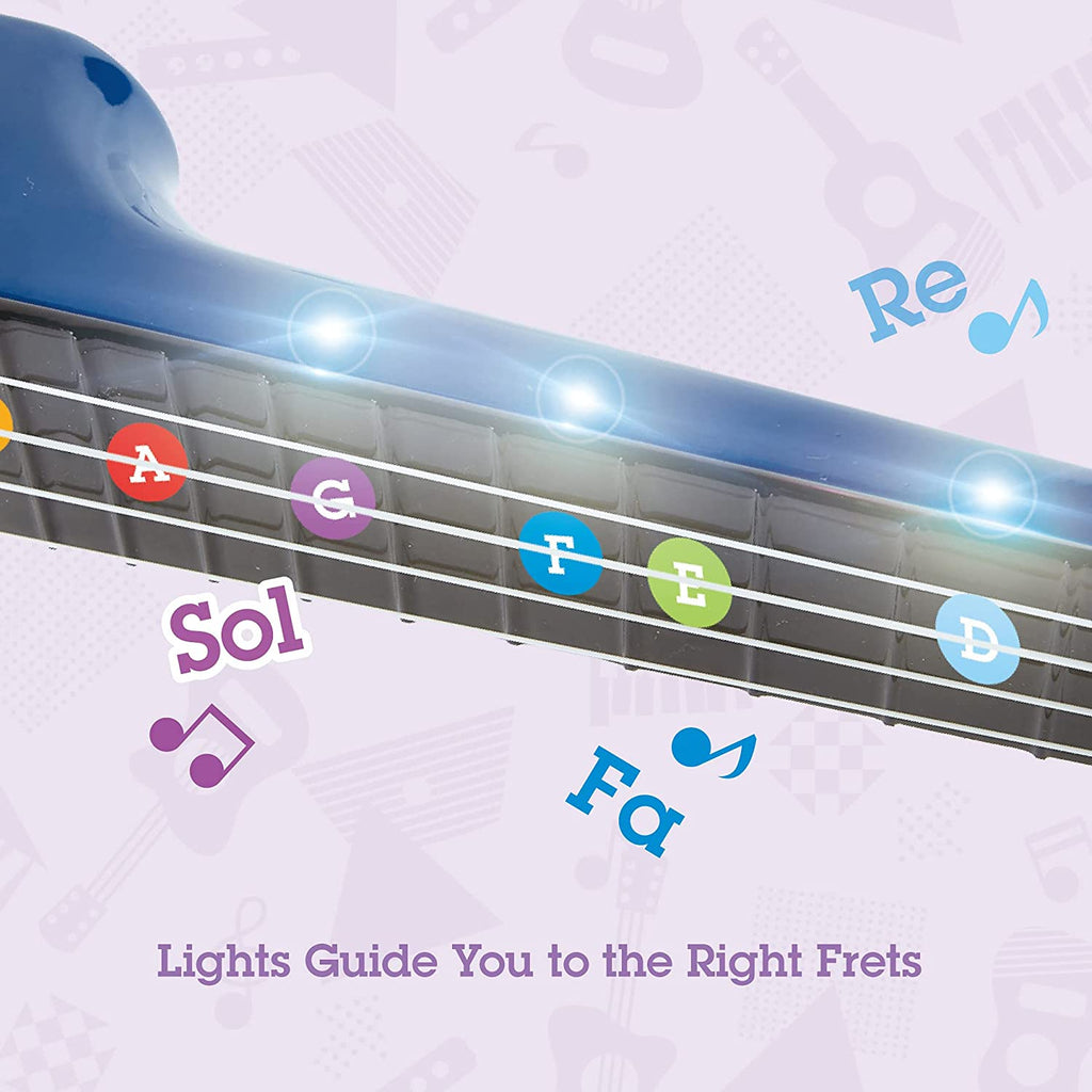 Hape Learn With Lights Ukulele Guitar Blue Age- 3 Years & Above