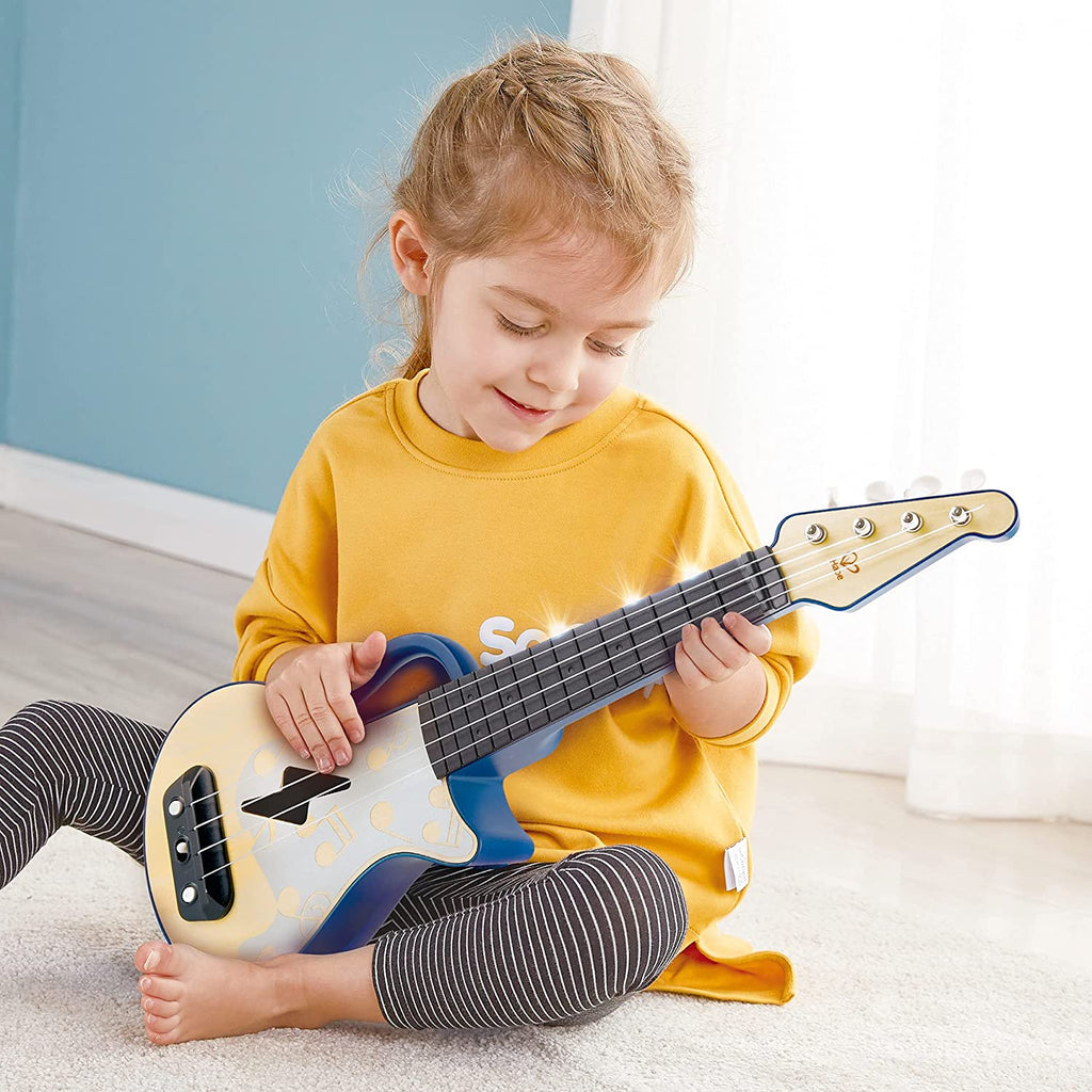 Hape Learn With Lights Ukulele Guitar Blue Age- 3 Years & Above