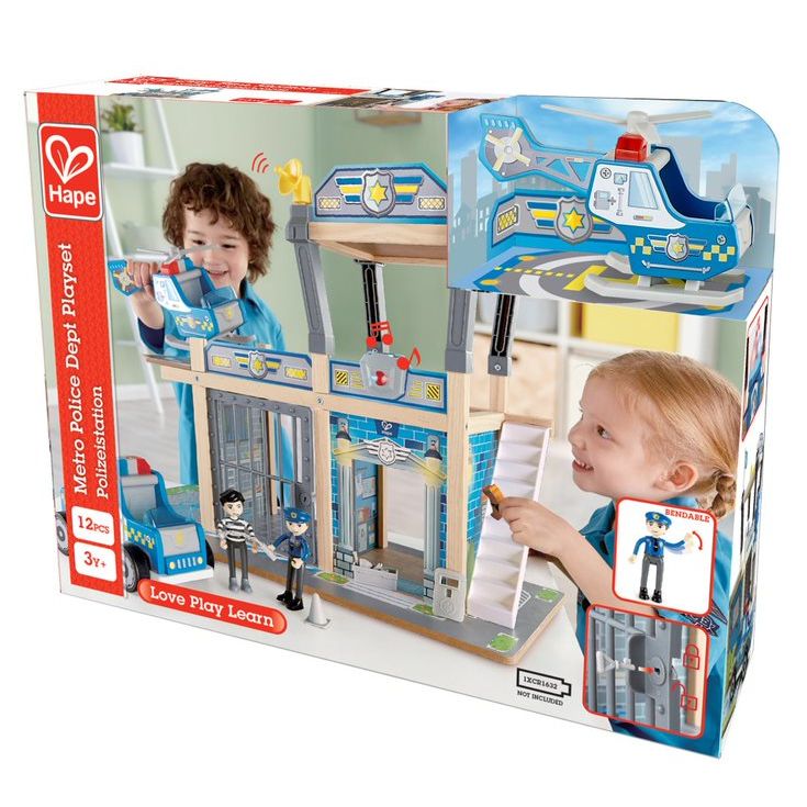 Hape Metro Police Department Playset Multicolor Age  3 Years & Above