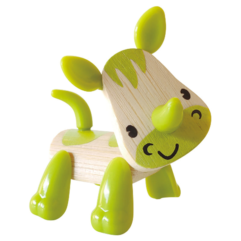 Hape Mini Mals Rhino Multicolor Pet Age- 3 Years & Above