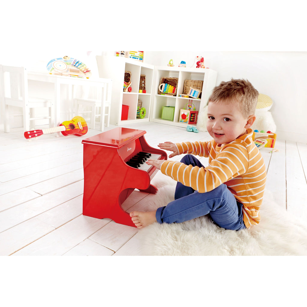 Hape Mini Playful Piano Musical Instrument Red Red Age- 3 Years & Above