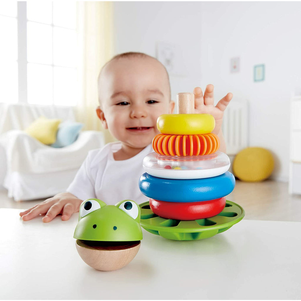 Hape Mr. Frog Stacking Rings Multicolor Age-1 Year & Above