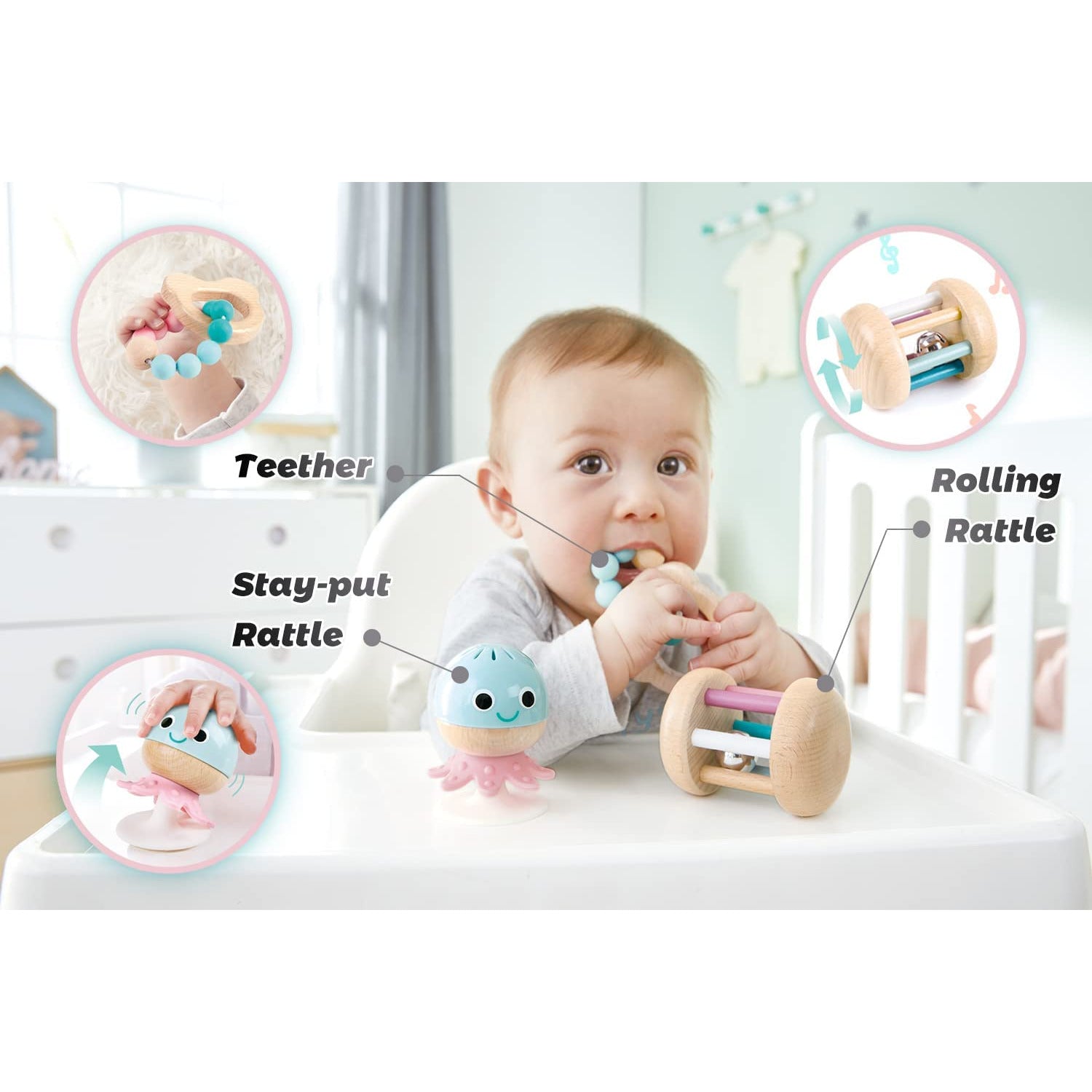 Hape Multi-Stage Sensory Gift Set Multicolor Age- Newborn & Above
