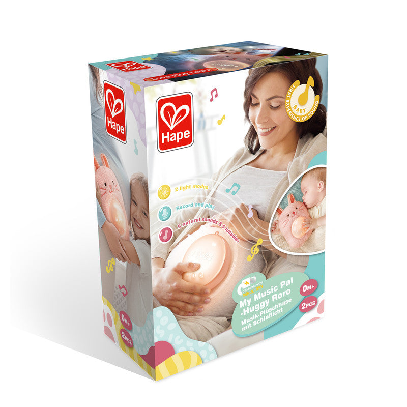 Hape My Musical Huggy Bunny Roro Plush Toy Age- 12 Months & Above