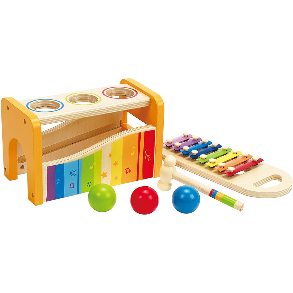 Hape Pound And Tap Bench Multicolor Age-1 Year & Above