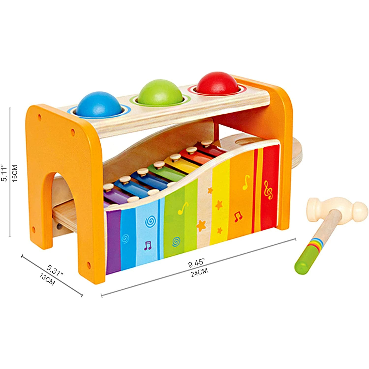 Hape Pound And Tap Bench Multicolor Age-1 Year & Above