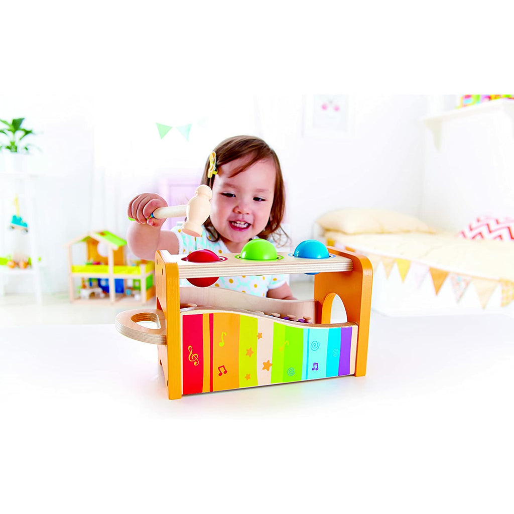 Hape Pound And Tap Bench Multicolor Age-1 Year & Above