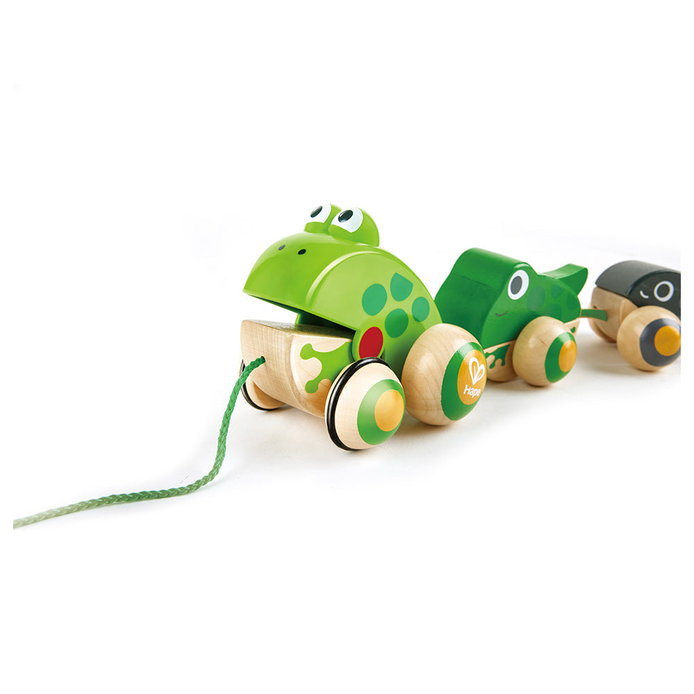 Hape Pull-Along Frog Family Green Age- 12 Months & Above