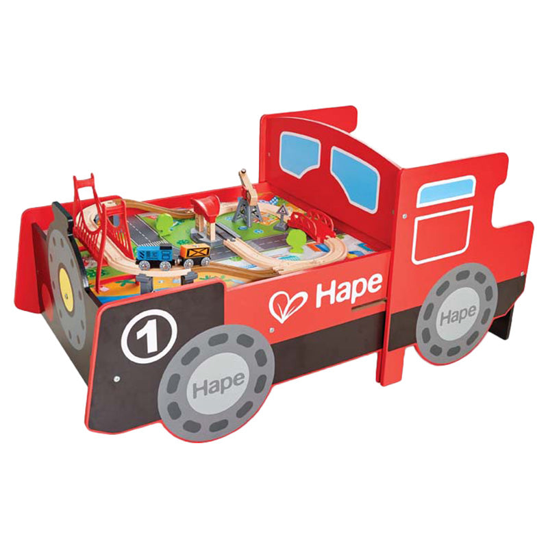 Hape Ride On & Foldable Engine Table Red Age- 3 Years & Above