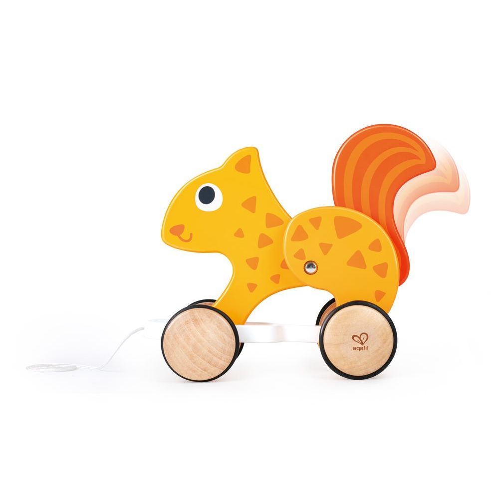 Hape Squirrel Pull Along Toy Multicolor Age  12 Months & Above
