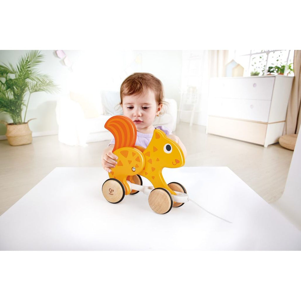 Hape Squirrel Pull Along Toy Multicolor Age  12 Months & Above