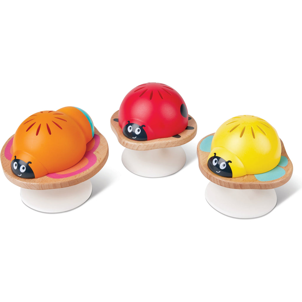 Hape Stay-put Animal Rattles with Suction Cup Pack of 3 Multicolor Age- Newborn & Above