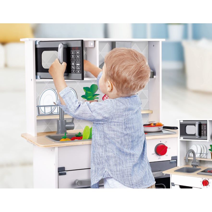 Hape Super Serve Kitchen Playset with Accessories Multicolor Age  18 Months & Above