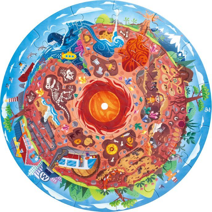 Hape Underground World Puzzle Multicolor Age  3 Years & Above