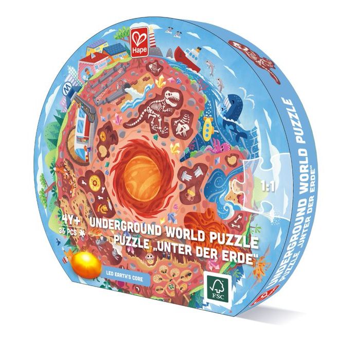 Hape Underground World Puzzle Multicolor Age  3 Years & Above