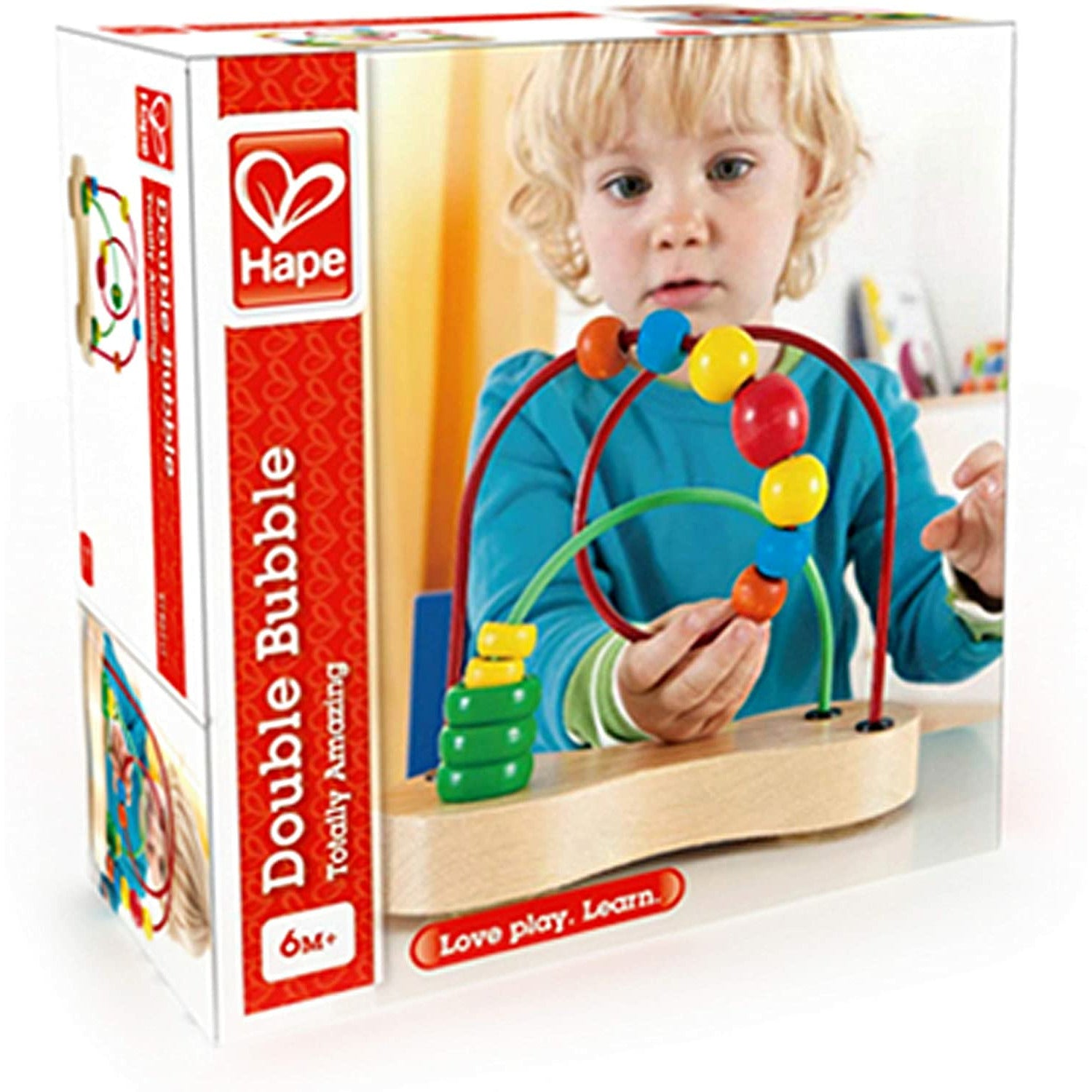 Hape Wooden Double Bubble Toy Multicolor Age-6 Months & Above