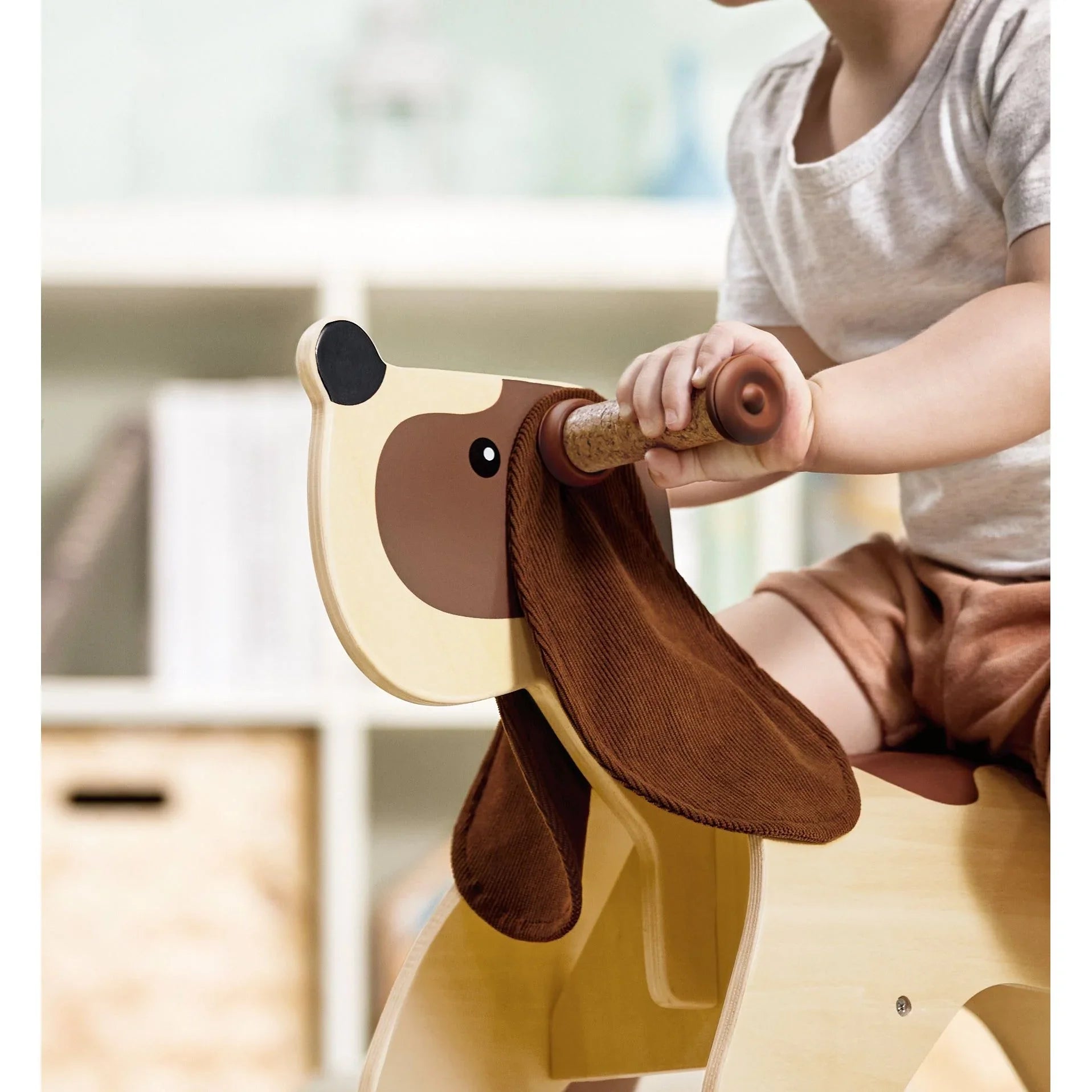 Hape Wooden Ride-On Dachshund Puppy Multicolor Age- 12 Months & Above