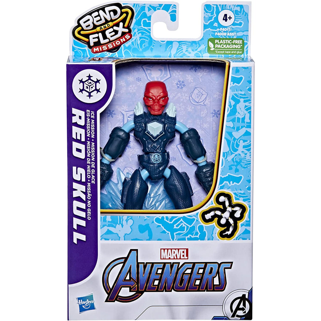 Hasbro Avengers Bend and Flex Fire Mission Figure Red Skull Age- 3 Years & Above