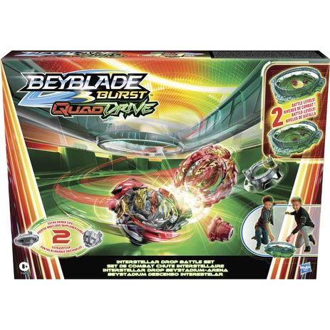 Hasbro Beyblade Burst Quaddrive Interstellar Drop Battle Set Green Age- 8 Years & Above