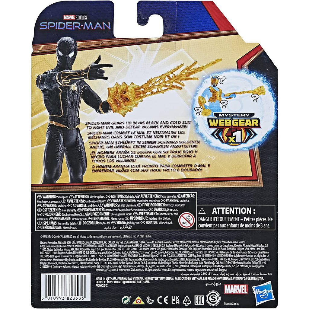 Hasbro Marvel Spider-Man Mystery Web Gear Figure 6-inch Explorer Black Age- 3 Years & Above