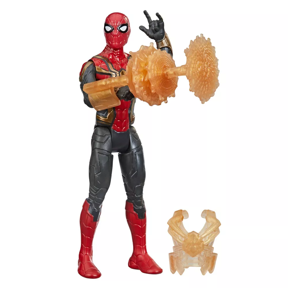 Hasbro Marvel Spider-Man Mystery Web Gear Iron Spider Integrated Suit 6-inch Figure Blue/Red Age- 3 Years & Above