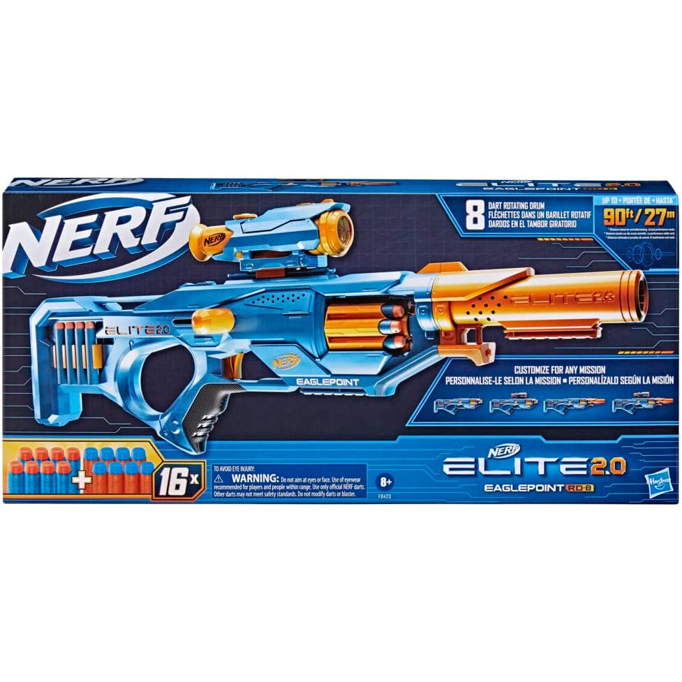 Hasbro Nerf Elite 2.0 Eaglepoint RD-8 Blaster Age- 8 Years & Above