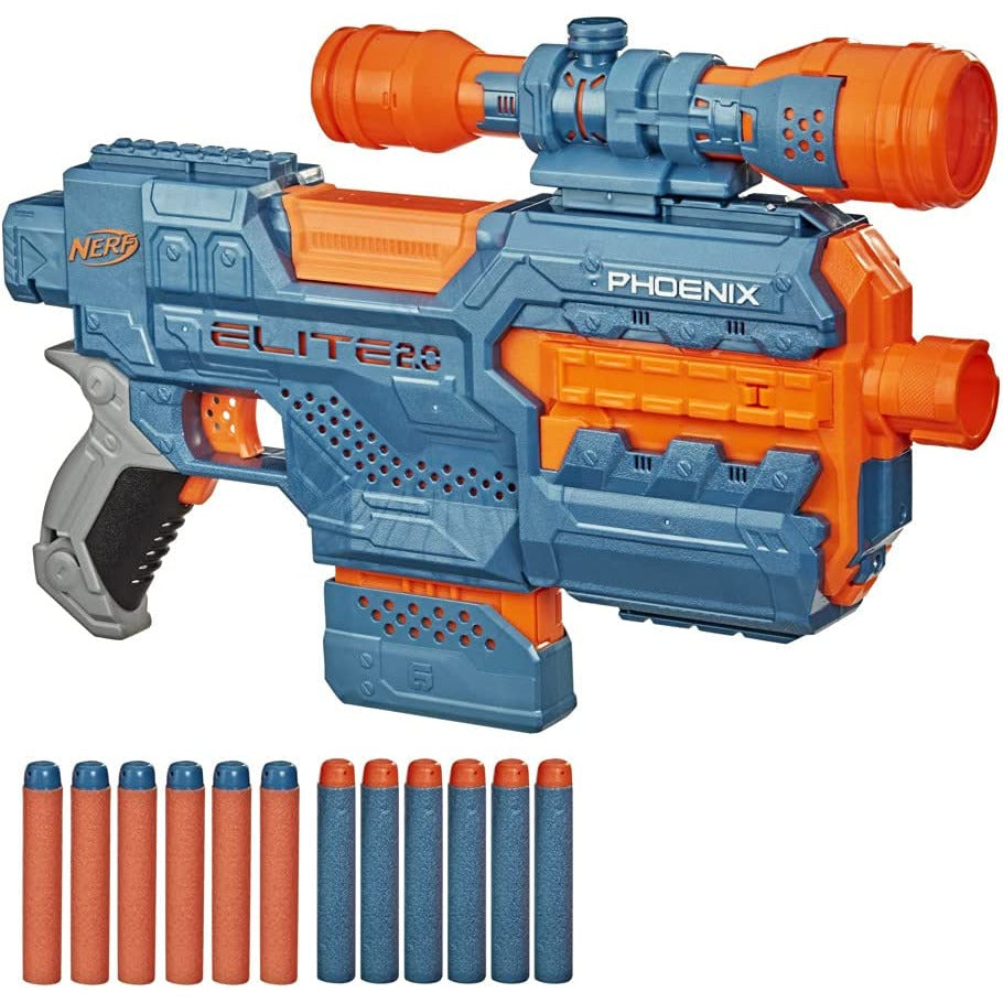 Hasbro Nerf Elite 2.0 Phoenix Motorised Blaster Set Blue/Orange Age- 8 Years & Above