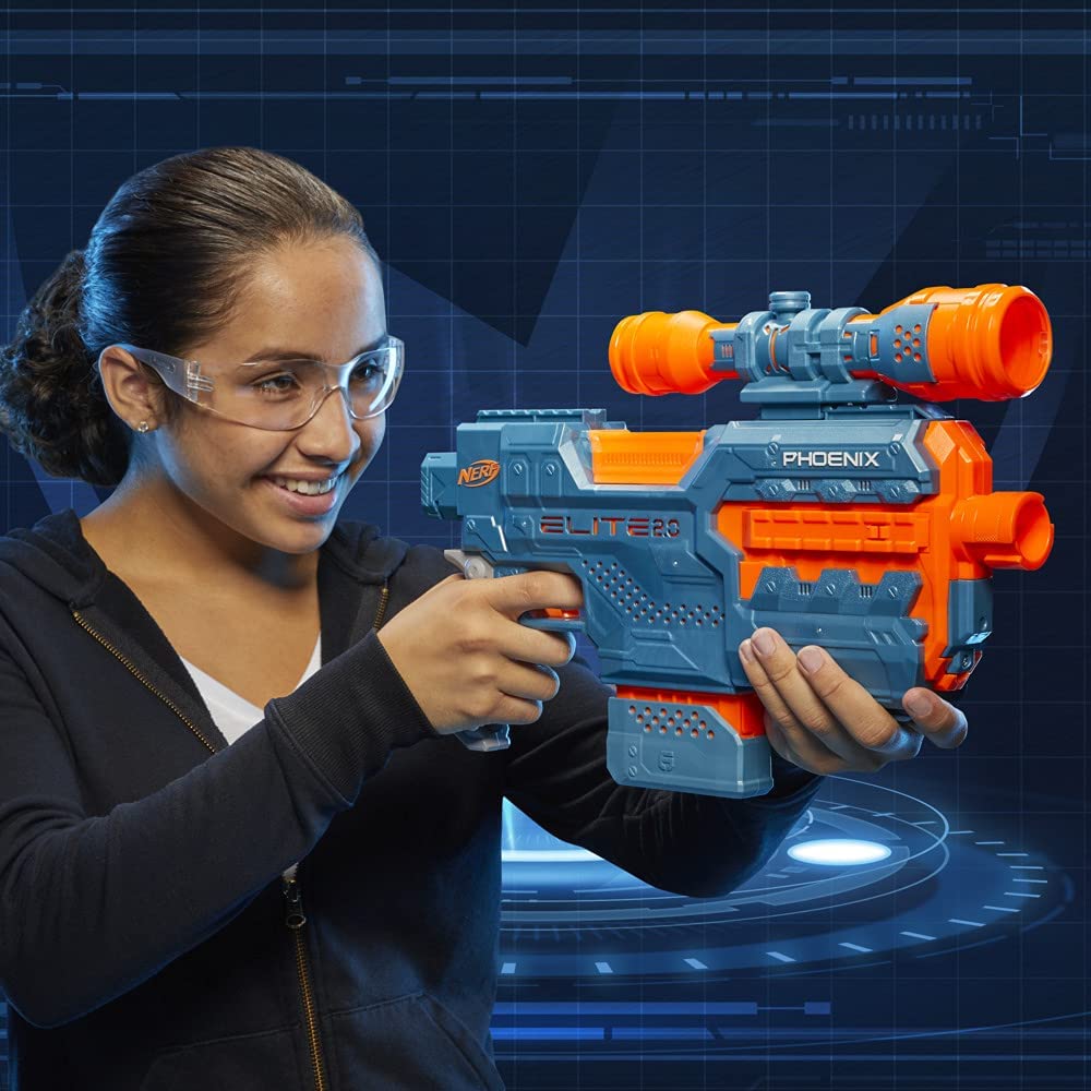 Hasbro Nerf Elite 2.0 Phoenix Motorised Blaster Set Blue/Orange Age- 8 Years & Above