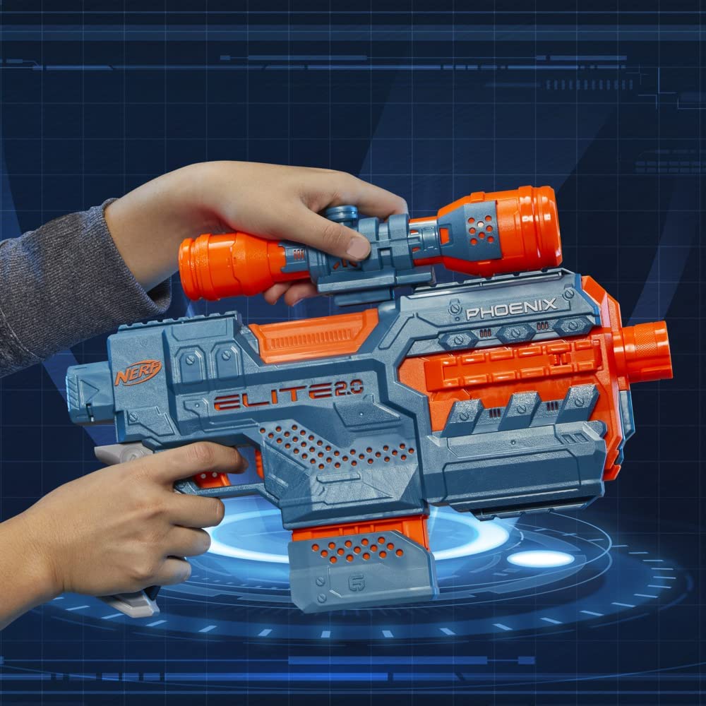Hasbro Nerf Elite 2.0 Phoenix Motorised Blaster Set Blue/Orange Age- 8 Years & Above