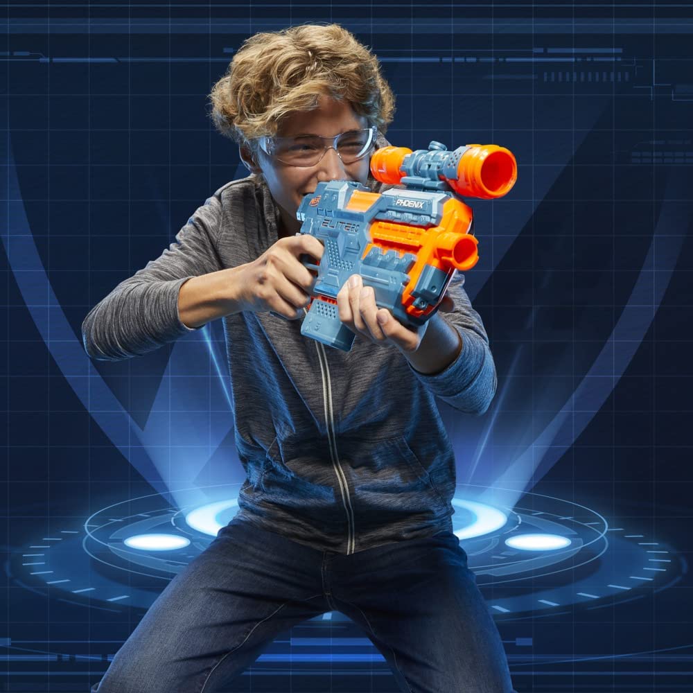 Hasbro Nerf Elite 2.0 Phoenix Motorised Blaster Set Blue/Orange Age- 8 Years & Above