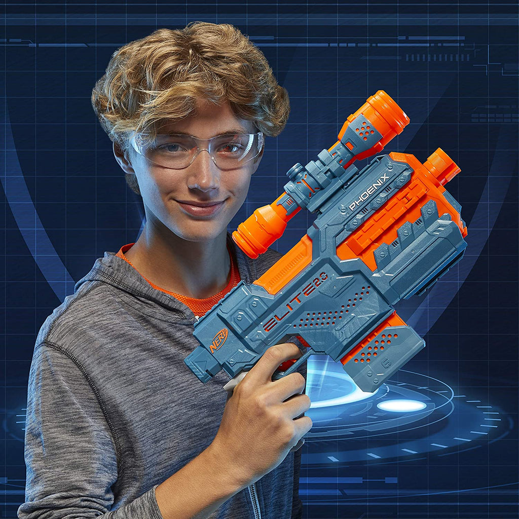 Hasbro Nerf Elite 2.0 Phoenix Motorised Blaster Set Blue/Orange Age- 8 Years & Above