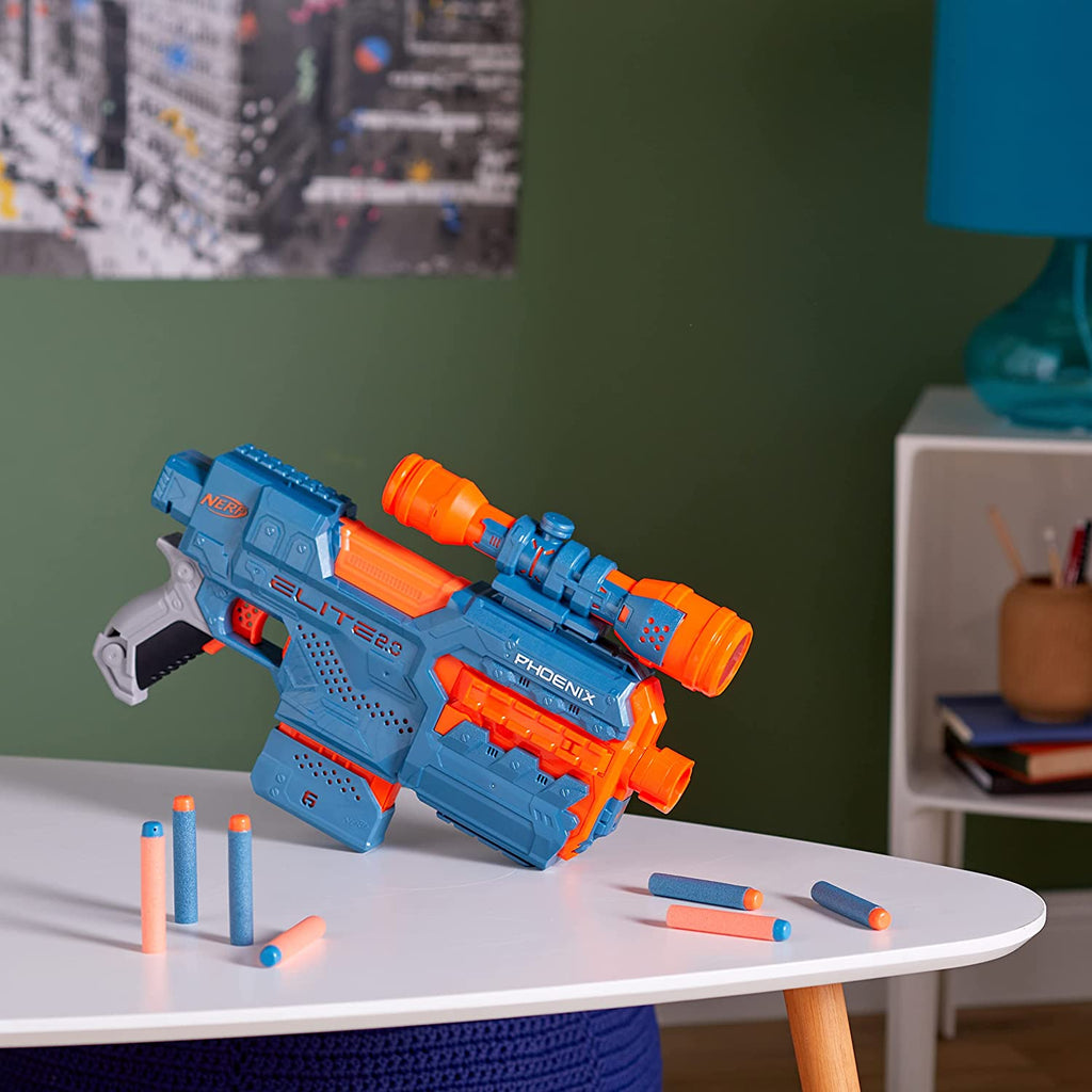 Hasbro Nerf Elite 2.0 Phoenix Motorised Blaster Set Blue/Orange Age- 8 Years & Above