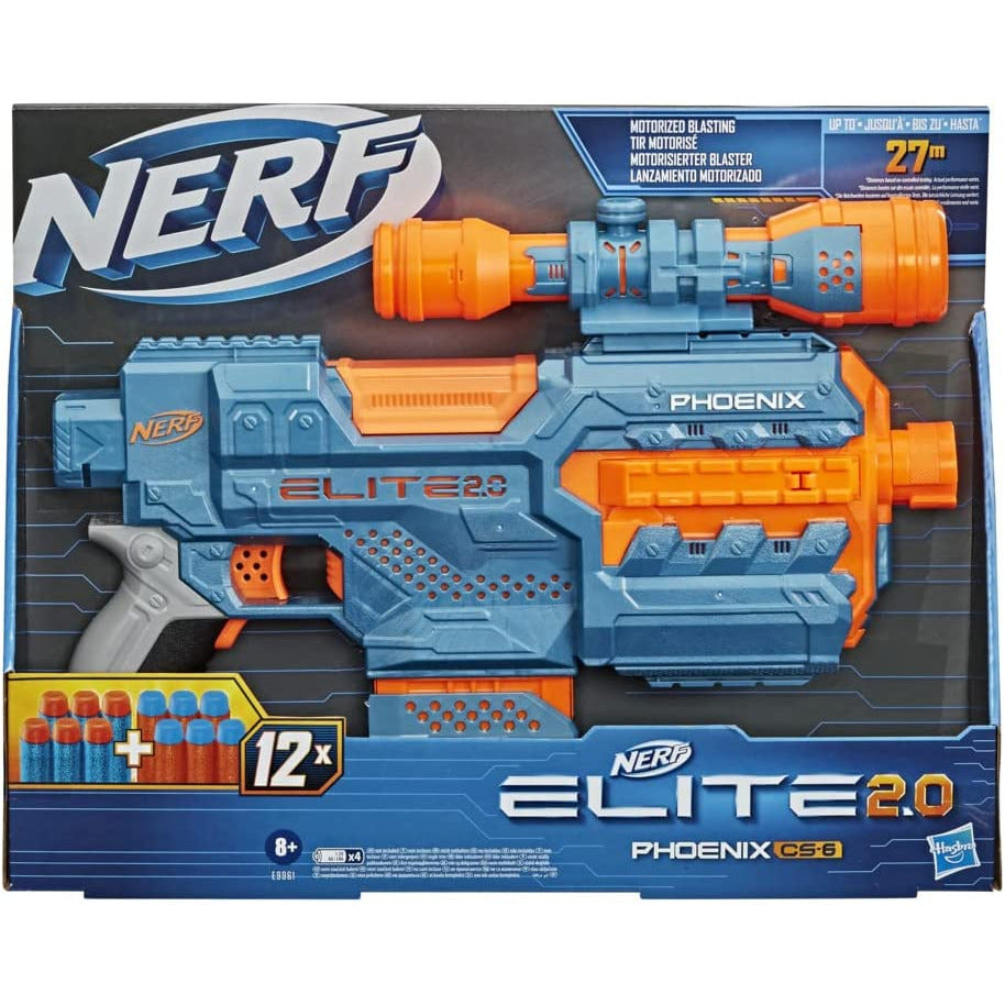 Hasbro Nerf Elite 2.0 Phoenix Motorised Blaster Set Blue/Orange Age- 8 Years & Above