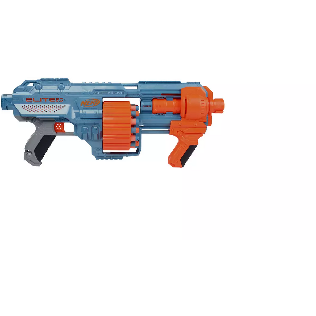 Hasbro Nerf Elite 2.0 Shockwave RD-15 Blaster Blue/Orange Age- 8 Years & Above