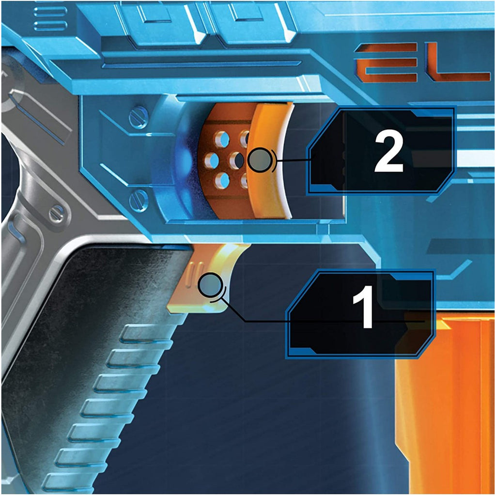 Hasbro Nerf Elite 2.0 Turbine CS 18 Blue/Orange Age- 8 Years & Above