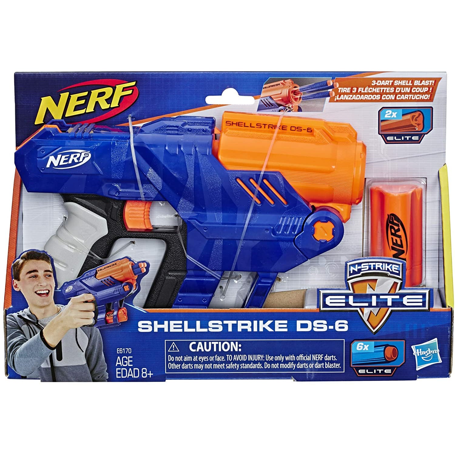 Hasbro Nerf Elite Shellstrike DS 6 E6170 Blaster 8Y Peekaboo
