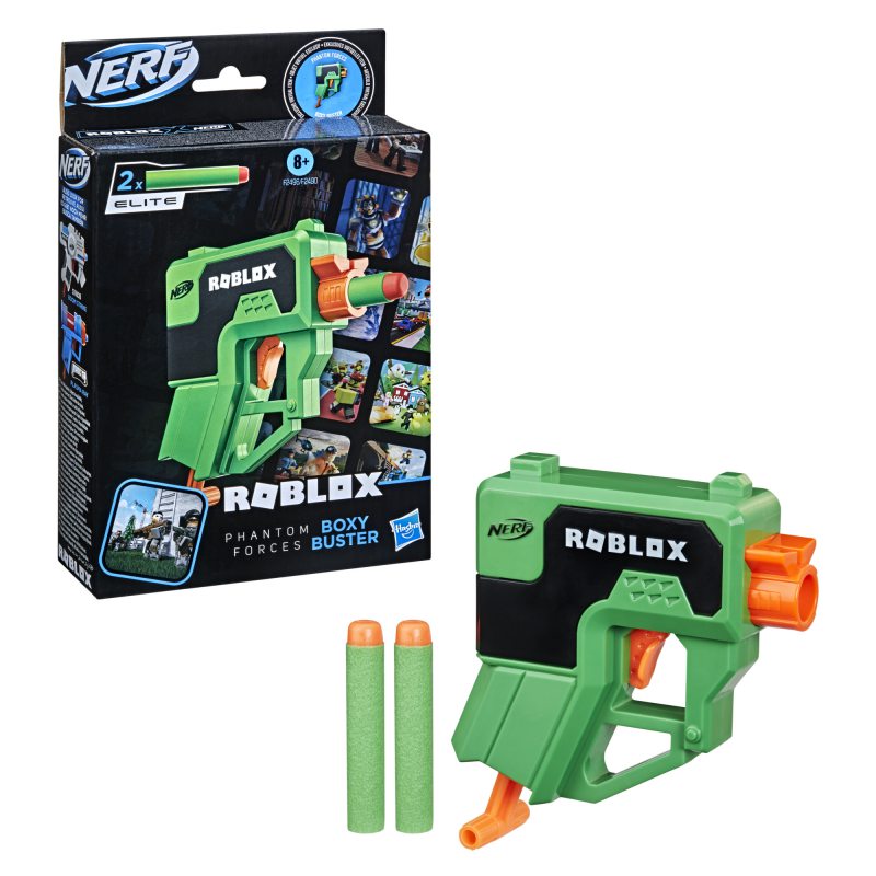 Hasbro Nerf Roblox Phantom Forces Boxy Buster Launcher Green Age- 8 Years & Above
