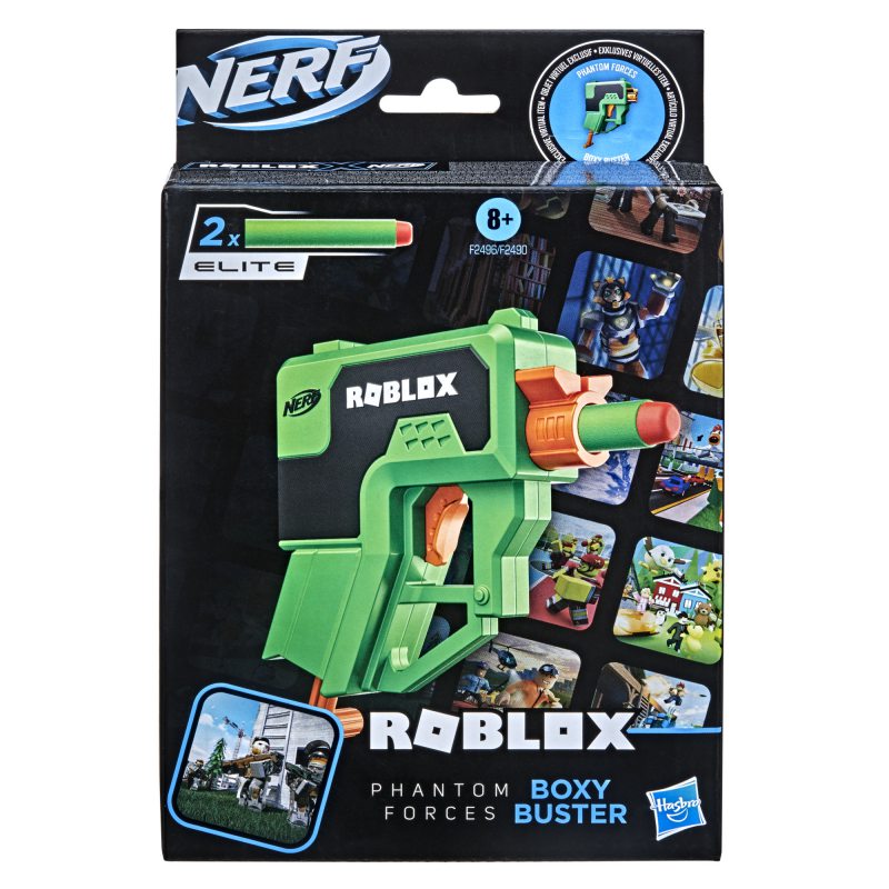 Hasbro Nerf Roblox Phantom Forces Boxy Buster Launcher Green Age- 8 Years & Above