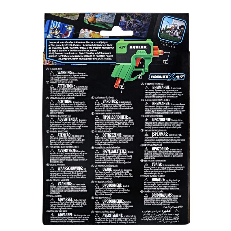 Hasbro Nerf Roblox Phantom Forces Boxy Buster Launcher Green Age- 8 Years & Above
