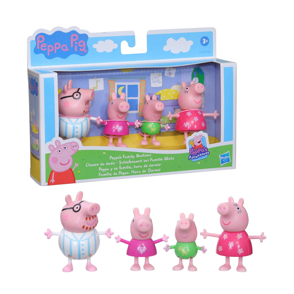 Hasbro Peppa Pig Family Figures 3-inch Pack of 4 Bedtime Multicolor Age- 3 Years & Above
